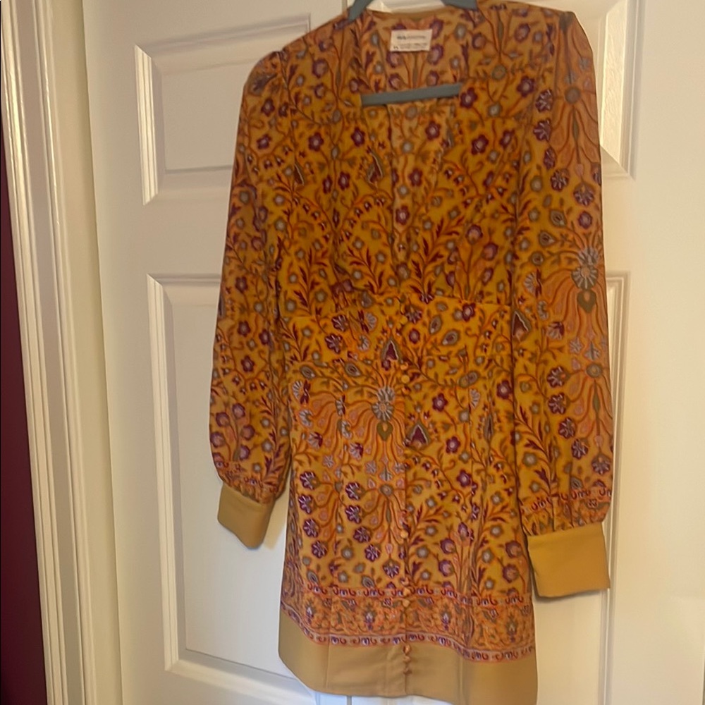 Urban Outfitters Multicolor Floral Dress Mini Fall Colors Medium Nice